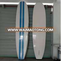 Cool blue and white long boards design top white bottom soft top surfboards